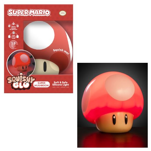 PALADONE – SUPER MARIO Super Mushroom SquishyGlo Lampada Ricaricabile cm (In box cm)…x6…x12